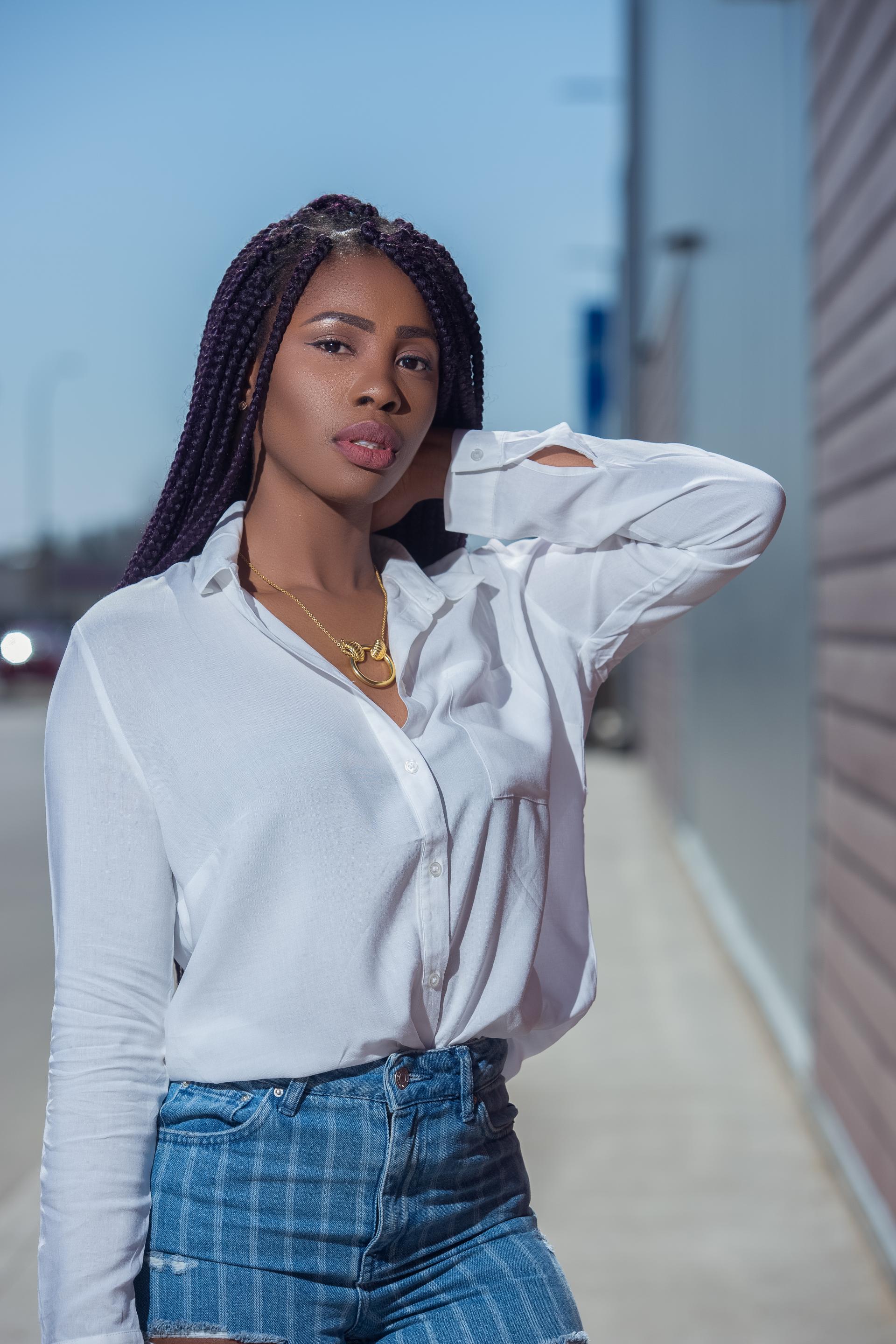 The white button down