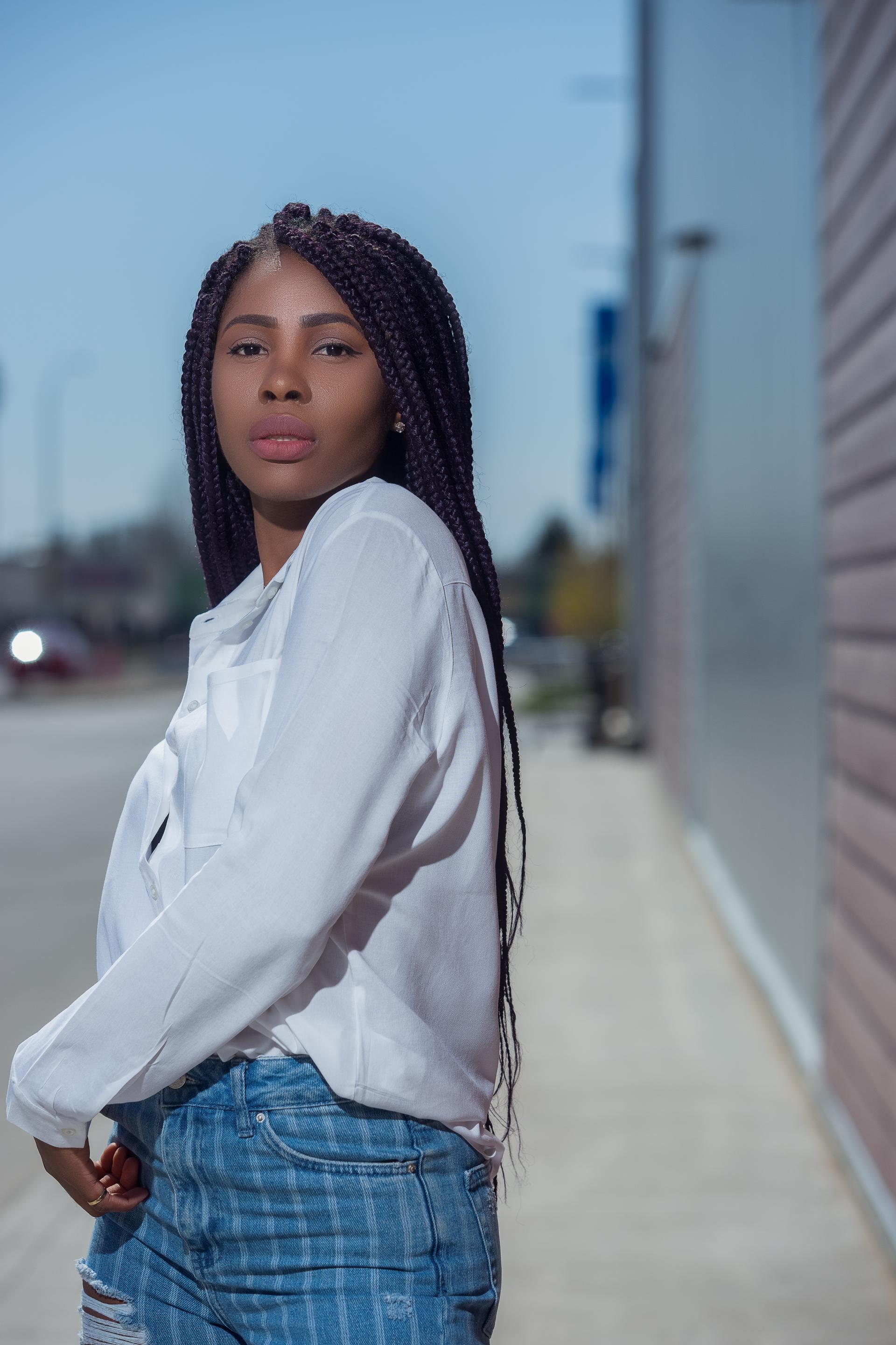 The white button down